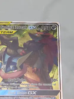 Pokemon Greninja & Zoroark GX TAG TEAM Ultra Rare Holo 201/214 250 HP - Image 4