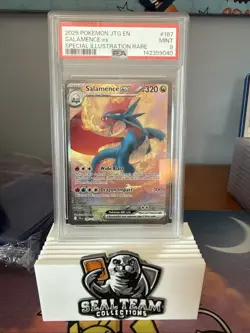 Salamence PSA 9 Pokemon ex SIR 187/159 Jtg-en Journey Together Illustration Rare - Image 1