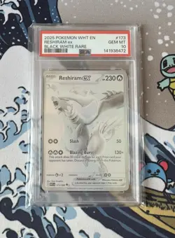 Reshiram EX 173/086 - Pokemon TCG - SV White Flare - Black White Rare - PSA 10 - Image 1