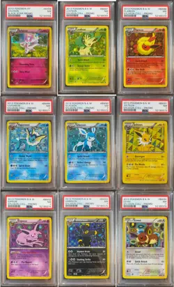 2013 Pokemon Sylveon Collection (XY, B&W) Eeveelutions Promo BPS Set x9 PSA 7 NM - Image 1