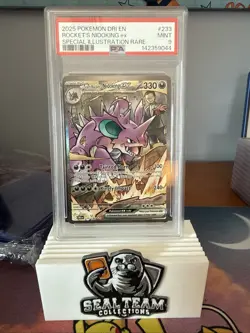 2025 POKEMON DRI EN-DESTINED RIVALS #233 TEAM ROCKET'S NIDOKING EX PSA 9 - Image 1