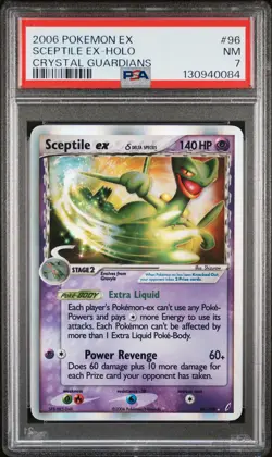 2006 POKEMON EX CRYSTAL GUARDIANS #96 SCEPTILE EX-HOLO PSA 7 - Image 1