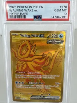 2024 Pokemon PRE EN Hyper Rare #178 Walking Wake ex PSA 10 GEM MINT - Image 1