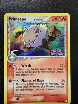 Pokemon TCG 2006 Primeape 50/110 Holon Phantoms Stamped Reverse Holo LP - Image 2
