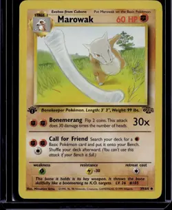 Pokemon 1999 1st Edition Jungle MAROWAK 39/64 - Image 1