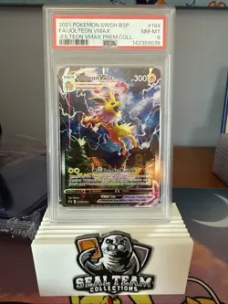 2021 Pokemon Swsh Black Star Promo #184 Fa/Jolteon Vmax PSA 8 NM-MT - Image 1