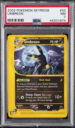 2003 POKEMON SKYRIDGE #32 UMBREON PSA 7 - Image 1