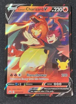 Lance's Charizard V SWSH133 - Pokemon TCG Black Star Promo Celebrations - NM - Image 1