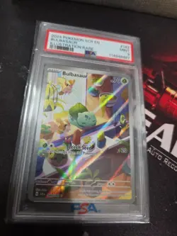BULBASAUR PSA 9 2024 POKEMON SV STELLAR CROWN SCR EN #143/142 ILLUSTRATION RARE - Image 1