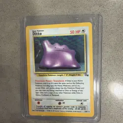 Ditto 3/62 Holo Rare Unlimited Fossil Pokemon English LP - Image 1
