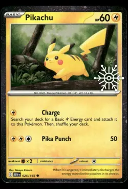 Pokemon TCG Advent Calendar #025/165 Pikachu NM - Image 1