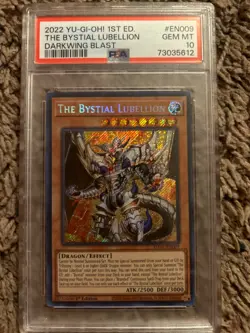 Yu-Gi-Oh! PSA 10 TCG The Bystial Lubellion Darkwing Blast DABL-EN009 Secret Rare - Image 1