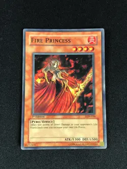 YUGIOH FIRE PRINCESS LON-034 SUPER 1ST PLAY/EDGEWARE - Image 1