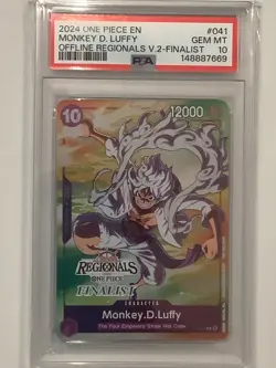 PSA 10 One Piece Monkey.D.Luffy P-041 (2024 Offline Regional Finalist) - Image 3