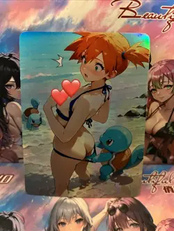 Holo Single Image Waifu Handmade Card Goddess Story CCG Anime Double Sided - Image 1