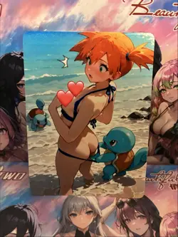 Holo Single Image Waifu Handmade Card Goddess Story CCG Anime Double Sided - Image 2