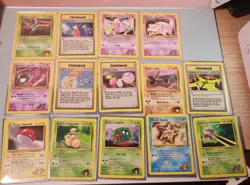 Vintage Pokemon Gym Heroes Card Lot Of 14 Cards L/P Collection Brock's Zubat - Image 2