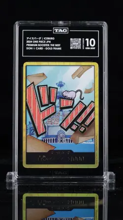 DON !! Card Ice Berg gold Japanese ONE PIECE Card THE BEST PRB01 TAG 10 - Image 1