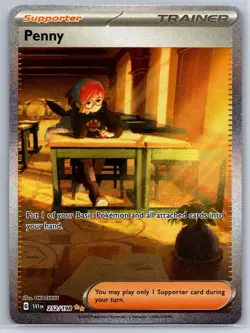 Penny - Special Illustration Rare Scarlet Violet SVI 252/198 SIR Pokemon Card NM - Image 1