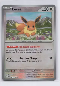 Pokemon TCG Evolutions Eevee Holo Prismatic Card 074/131 Master Ball NM - Image 1