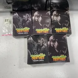 Weird n Wild Creatures Large LOT Info Cards & Trading Cards w/ 2 Cases - Image 2