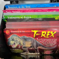 Weird n Wild Creatures Large LOT Info Cards & Trading Cards w/ 2 Cases - Image 4