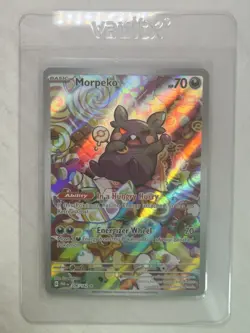 Pokemon TCG Morpeko Full Art Holo Illustration Rare Card 206/182 Paradox Rift - Image 1