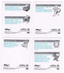 Pokemon Kellogg’s 2000 Large 3D vintage Holo Cards x4 (#GTF30) - Image 2
