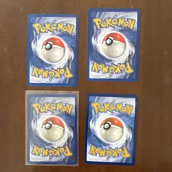 1st edition Pokemon TCG Dark Weezing, Mankey, Omanyte, Brock's Graveler Card Lot - Image 2