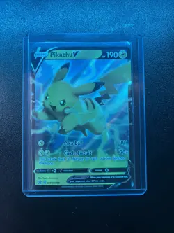Pokemon Pikachu v TCG Sword & Shield SWSH063 Holo Promo Card NM Condition - Image 1