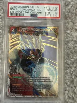 Vegeta Royal Condemnation SPR BT9-110 Dragon Ball Super Card Game PSA 10 - Image 1