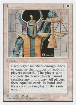 Balance #256 (MP) Fourth Edition 4ED Magic MTG - Image 1