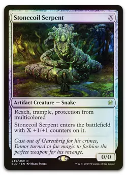Stonecoil Serpent #235 (Foil) (LP) Throne of Eldraine ELD Magic MTG - Image 1