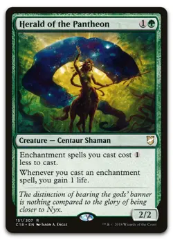 Herald of the Pantheon #151 (LP) Commander 2018 C18 Magic MTG - Image 1