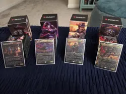 MTG Thunder Junction Commander Deck Set of 4 w/ Ultra Pro Deck Box & Sleeves - Image 1