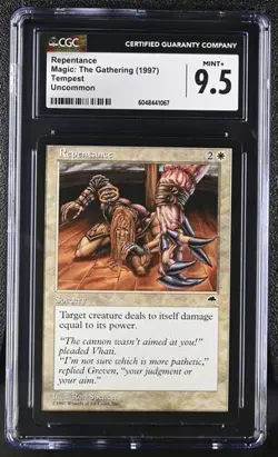 MTG Magic The Gathering Repentance 1997 Tempest CGC 9.5 Top Pop - Image 1