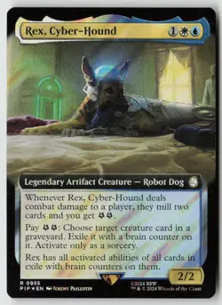 Rex, Cyber-Hound (Extended Art) (Surge Foil) UB: Fallout (955) Foil - MTG - Image 1