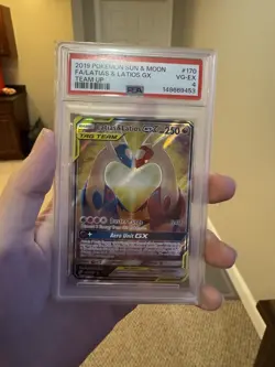 Pokemon 2019 Team Up Latias & Latios GX Full Art Ultra Rare Holo PSA 4 - Image 3