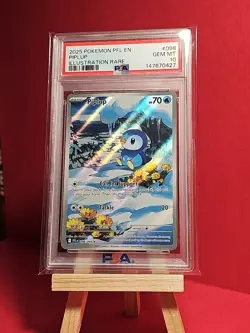 2025 POKEMON PHANTASMAL FLAMES ILLUSTRATION RARE PIPLUP #098/094 PSA 10 - Image 3