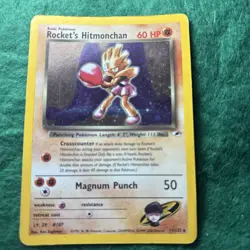 Rocket's Hitmonchan (11/132) Holo Gym Heroes Pokemon Card - Image 2