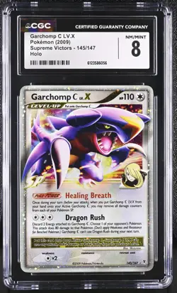 CGC 8 Garchomp C LV.X 2009 Supreme Victors 145/147 Holo Pokemon Card - Image 1