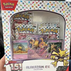 Pokemon Scarlet & Violet 151 Alakazam ex Collection Box, Promo & Booster Packs - Image 1