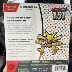 Pokemon Scarlet & Violet 151 Alakazam ex Collection Box, Promo & Booster Packs - Image 2