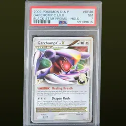 2009 POKEMON DIAMOND & PEARL BLACK STAR PROMO HOLO #DP46 GARCHOMP C LV.X PSA 7 - Image 1