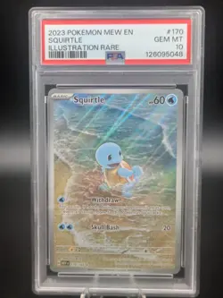 Squirtle 170/165 Pokemon Scarlet & Violet 151 Illustration Rare PSA 10 Gem Mint - Image 1