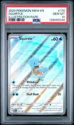 Squirtle 170/165 Pokemon Scarlet & Violet 151 Illustration Rare PSA 10 Gem Mint - Image 3