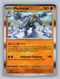 Pokemon TCG #068/165 Machamp SV: Scarlet & Violet 151 Holo Near Mint - Image 1