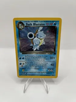 Pokemon TCG Dark Blastoise 3/82 English Team Rocket Holo SWIRL - NM - Image 1