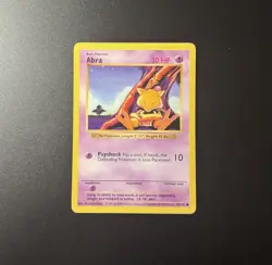Pokemon Abra Base Set Shadowless 43/102 1999 WOTC vintage - Image 1