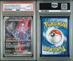 Pokemon Destined Rivals Mewtwo EX Special Illustration Rare 231 PSA Gem Mint 10 - Image 3